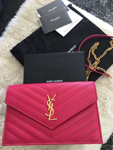 YSL wallet pink